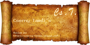 Cserny Tamás névjegykártya
